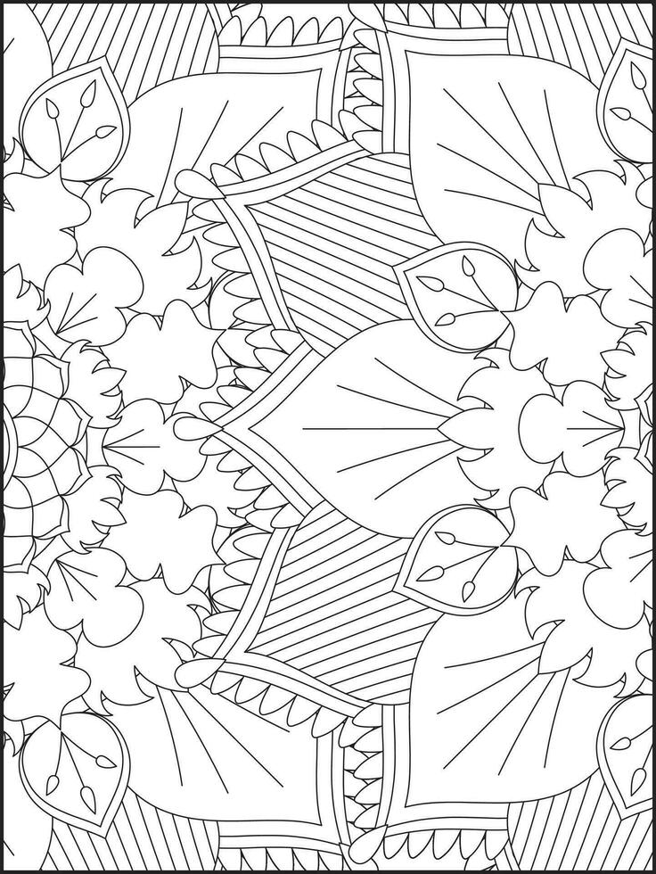 Floral Mandala Coloring Pages, Flower Mandala Coloring Page, Coloring Page For Adult. Coloring Pages. Mandala vector