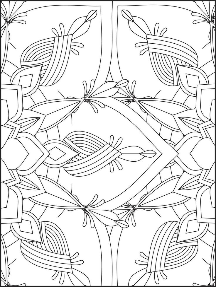 Floral Mandala Coloring Pages, Flower Mandala Coloring Page, Coloring Page For Adult. Coloring Pages. Mandala vector