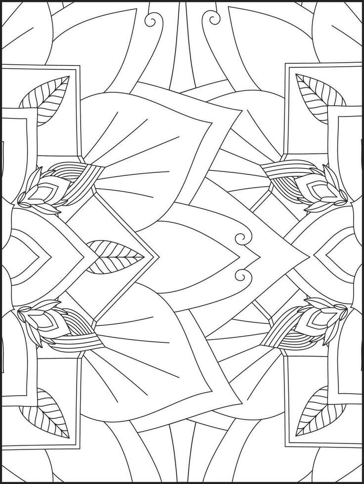 Floral Mandala Coloring Pages, Flower Mandala Coloring Page, Coloring Page For Adult. Coloring Pages. Mandala vector