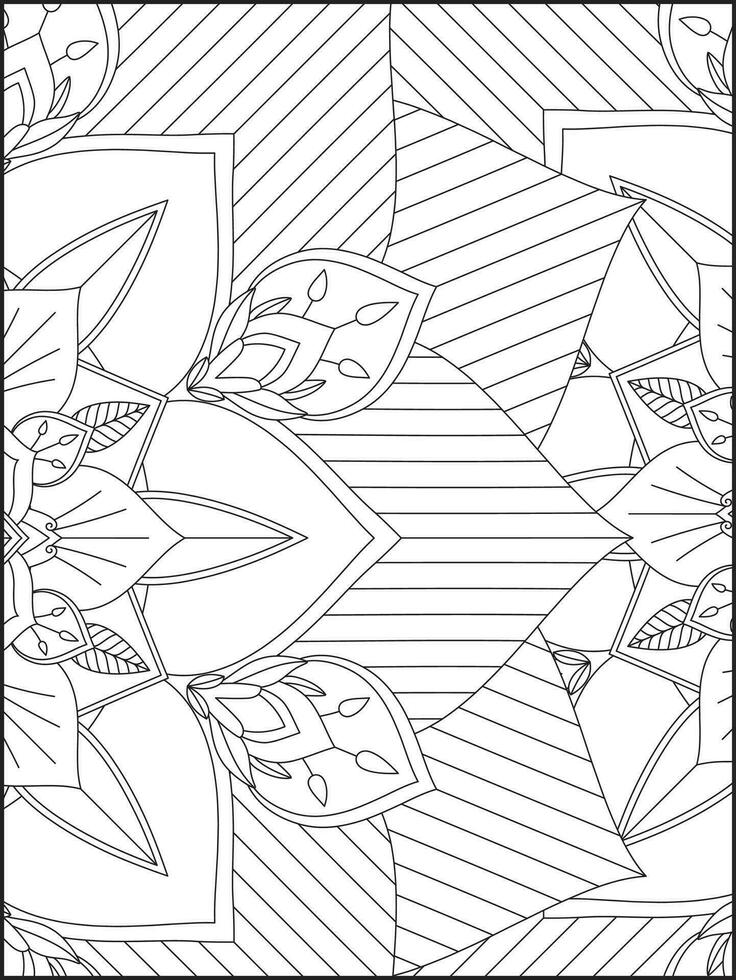 Floral Mandala Coloring Pages, Flower Mandala Coloring Page, Coloring Page For Adult. Coloring Pages. Mandala vector