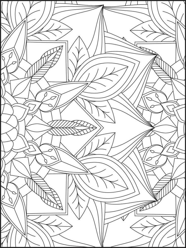 Floral Mandala Coloring Pages, Flower Mandala Coloring Page, Coloring Page For Adult. Coloring Pages. Mandala vector