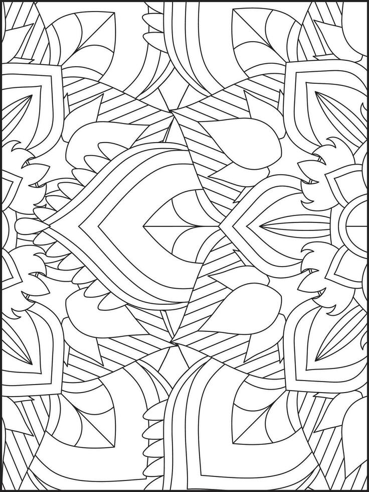 Floral Mandala Coloring Pages, Flower Mandala Coloring Page, Coloring Page For Adult. Coloring Pages. Mandala vector