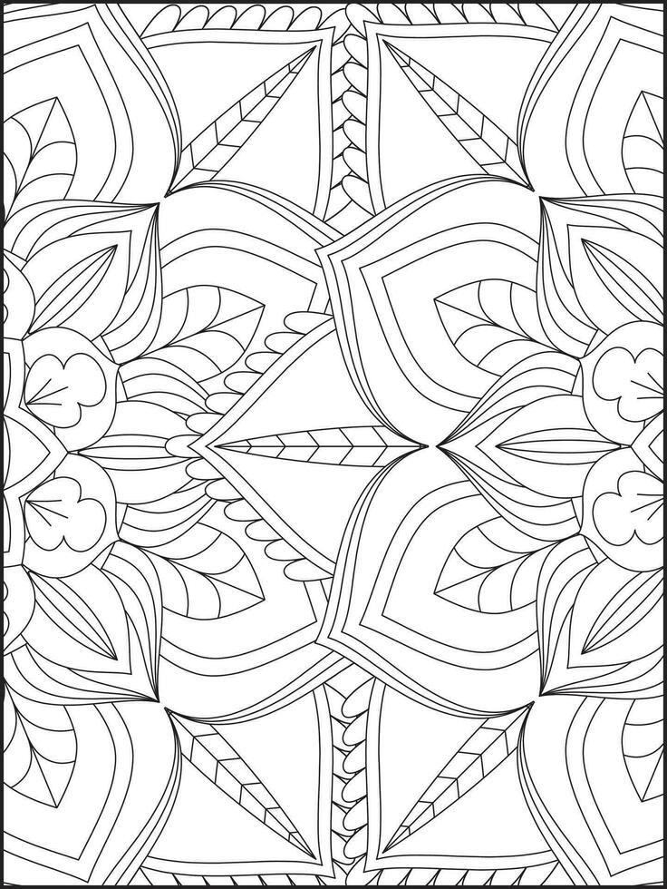 Floral Mandala Coloring Pages, Flower Mandala Coloring Page, Coloring Page For Adult. Coloring Pages. Mandala vector