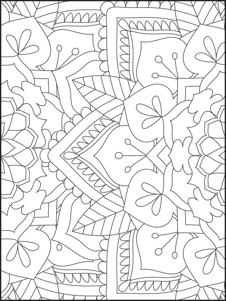 Floral Mandala Coloring Pages, Flower Mandala Coloring Page, Coloring Page For Adult. Coloring Pages. Mandala vector