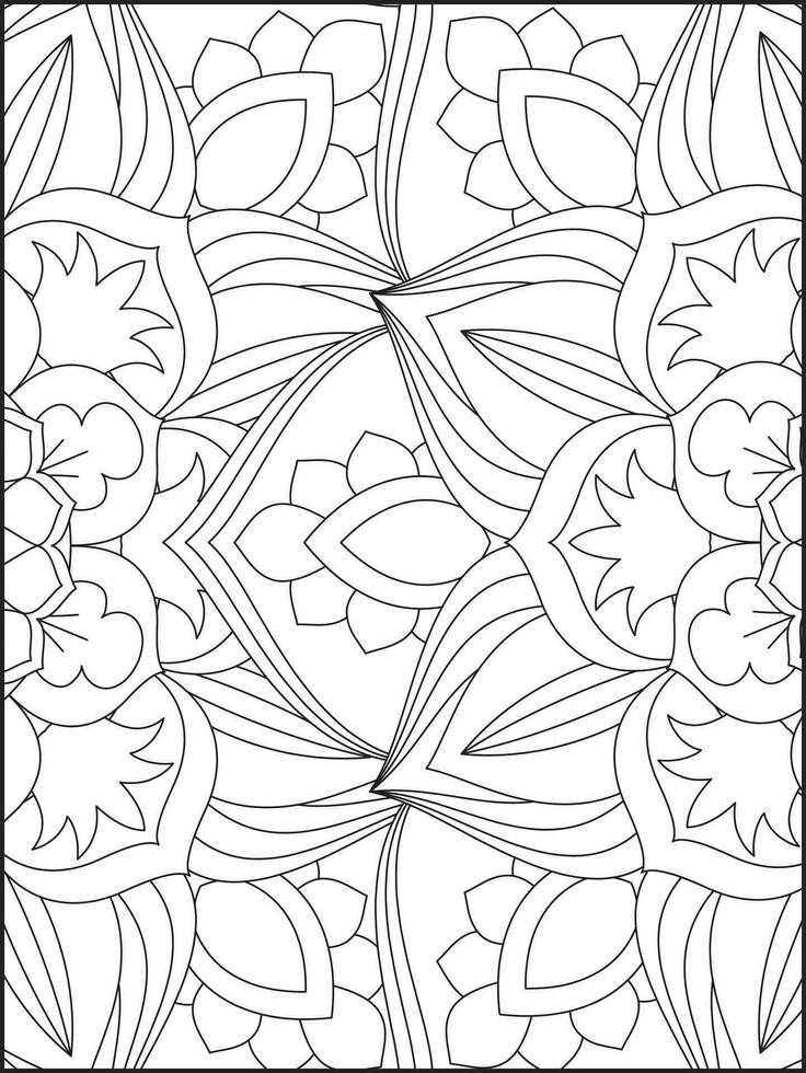 Floral Mandala Coloring Pages, Flower Mandala Coloring Page, Coloring Page For Adult. Coloring Pages. Mandala vector