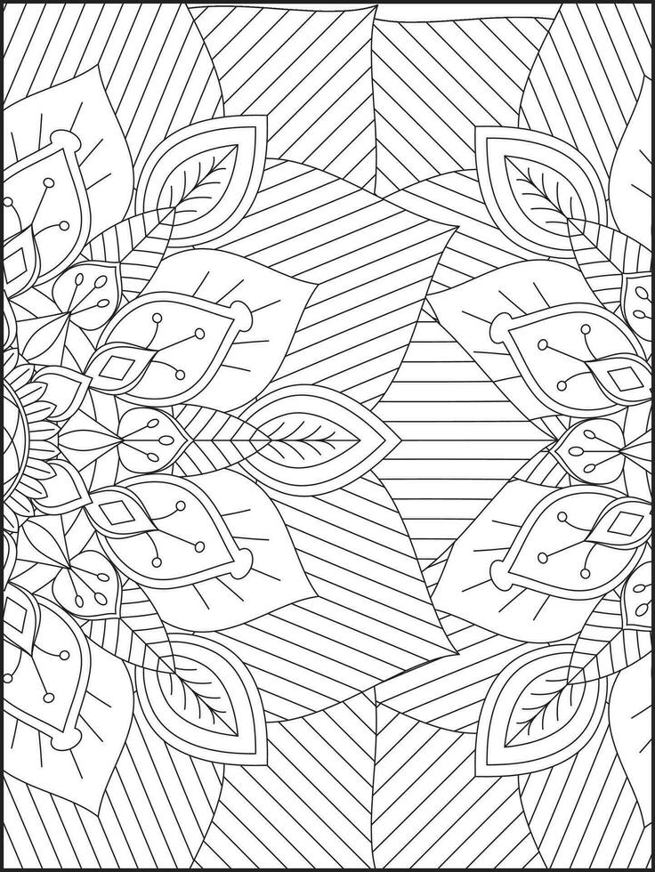 Floral Mandala Coloring Pages, Flower Mandala Coloring Page, Coloring Page For Adult. Coloring Pages. Mandala vector