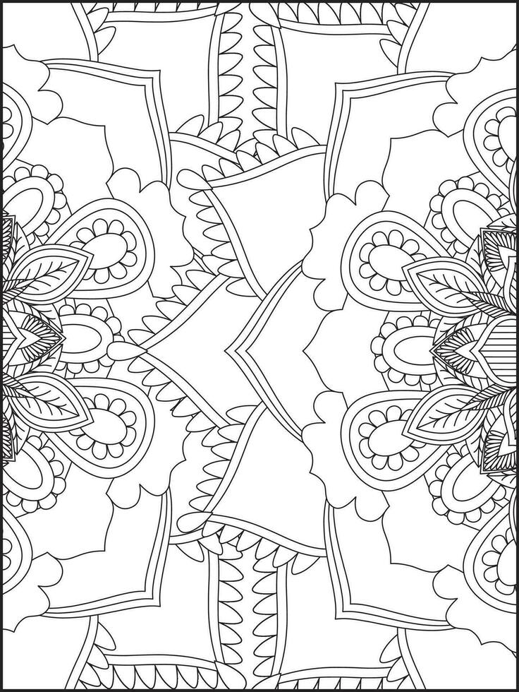 Floral Mandala Coloring Pages, Flower Mandala Coloring Page, Coloring Page For Adult. Coloring Pages. Mandala vector