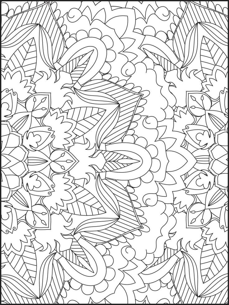 Floral Mandala Coloring Pages, Flower Mandala Coloring Page, Coloring Page For Adult. Coloring Pages. Mandala vector