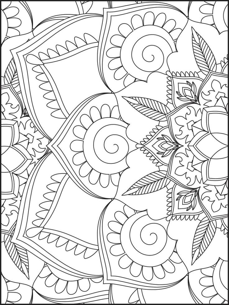 floral mandala colorante páginas, flor mandala colorante página, colorante página para adulto. colorante paginas mandala vector