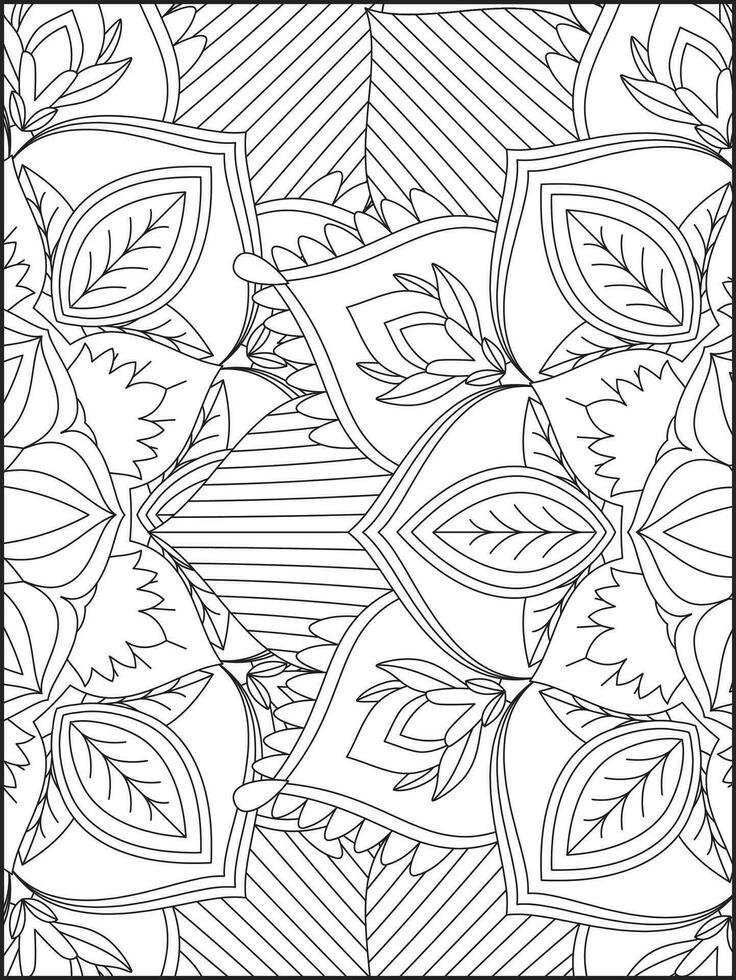 Floral Mandala Coloring Pages, Flower Mandala Coloring Page, Coloring Page For Adult. Coloring Pages. Mandala vector