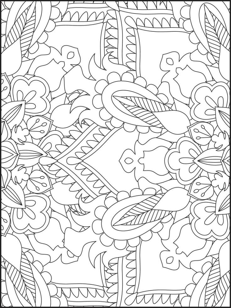 Floral Mandala Coloring Pages, Flower Mandala Coloring Page, Coloring Page For Adult. Coloring Pages. Mandala vector