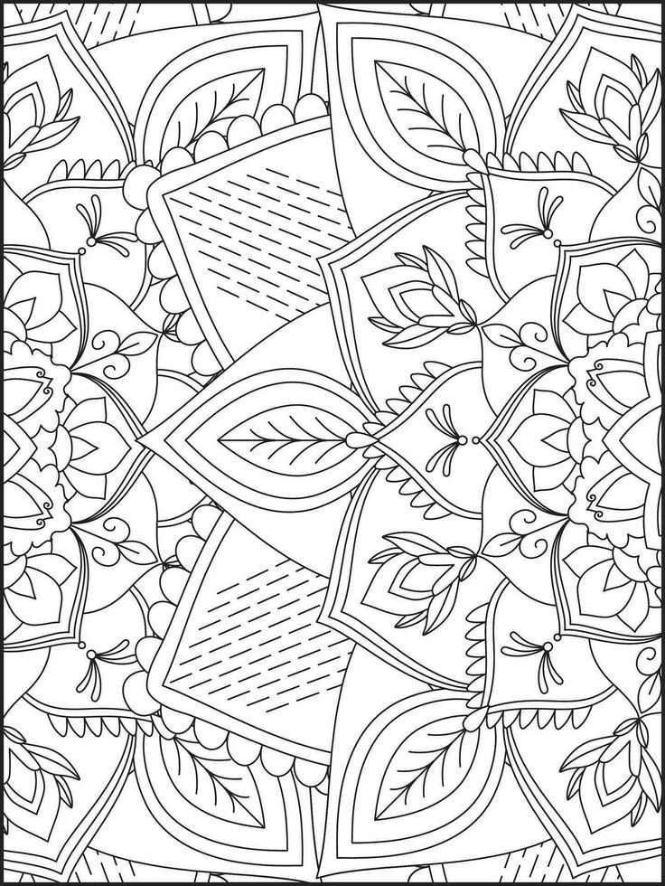 floral mandala colorante páginas, flor mandala colorante página, colorante página para adulto. colorante paginas mandala vector