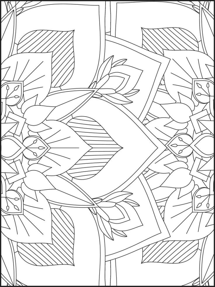 Floral Mandala Coloring Pages, Flower Mandala Coloring Page, Coloring Page For Adult. Coloring Pages. Mandala vector