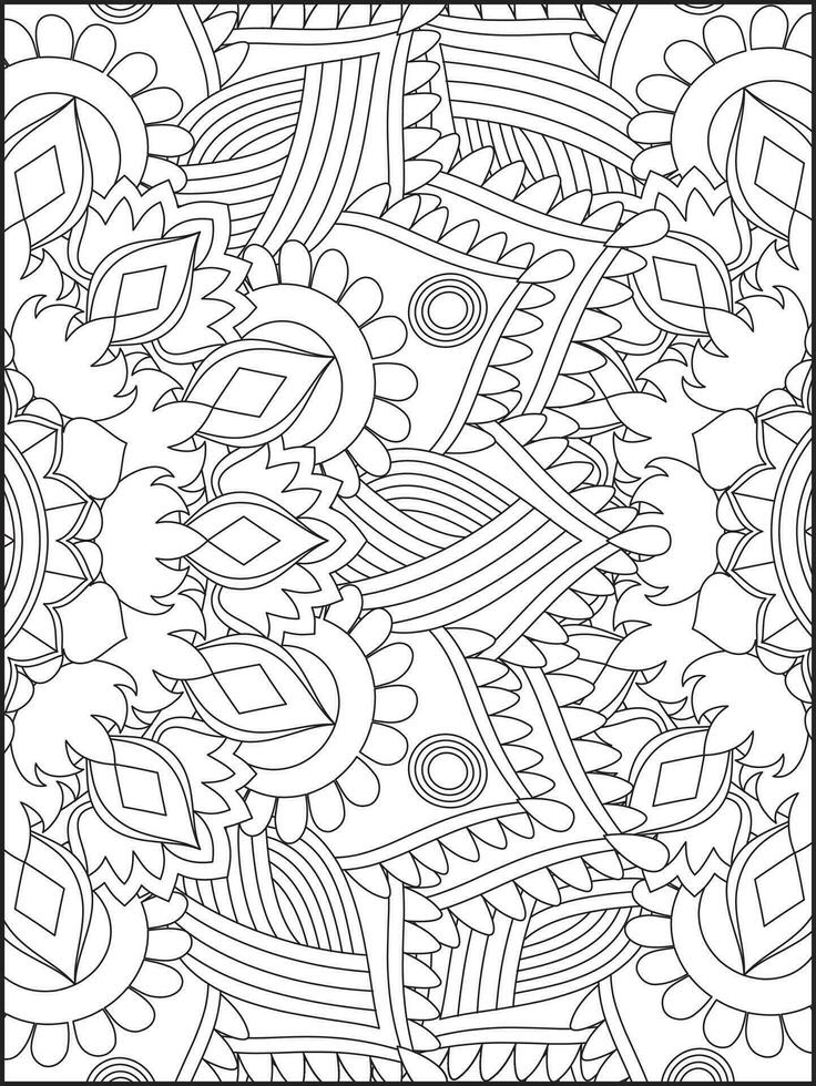Floral Mandala Coloring Pages, Flower Mandala Coloring Page, Coloring Page For Adult. Coloring Pages. Mandala vector
