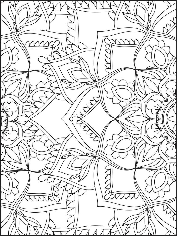 Floral Mandala Coloring Pages, Flower Mandala Coloring Page, Coloring Page For Adult. Coloring Pages. Mandala vector