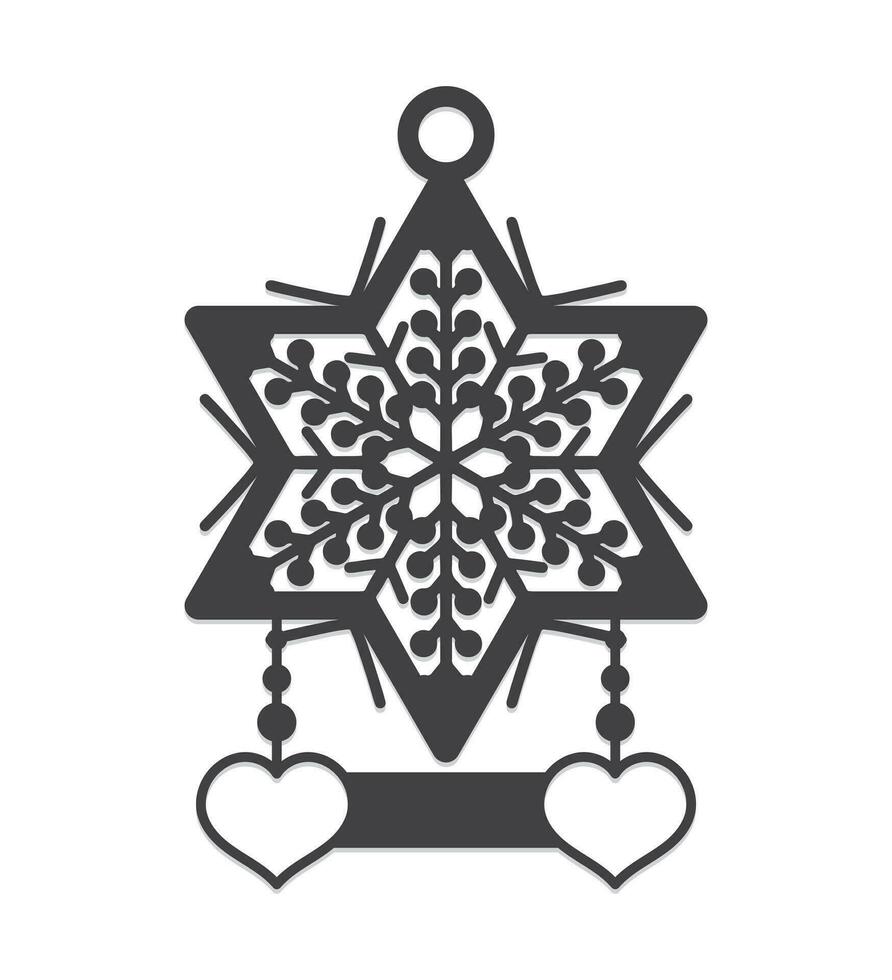 christmas ornament decoration vector collection with christmas ball flat design