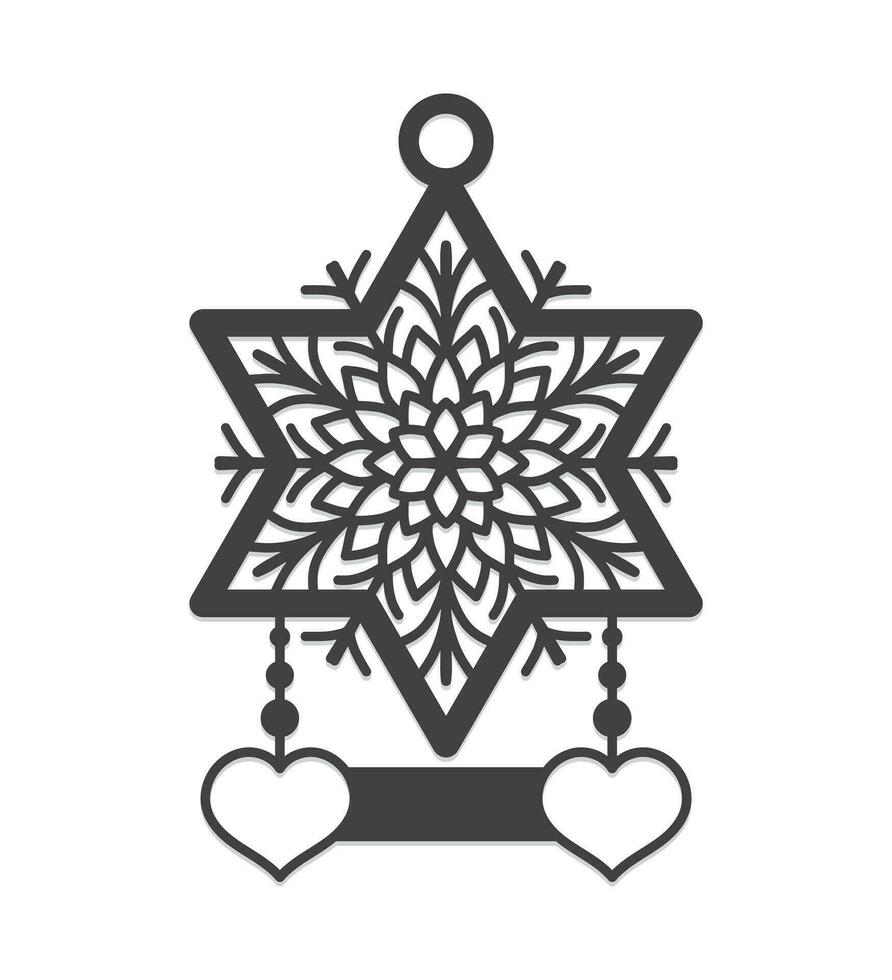 christmas ornament decoration vector collection with christmas ball flat design