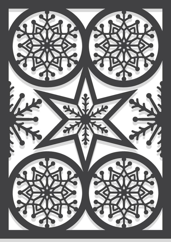 Christmas panel wall decor design vector