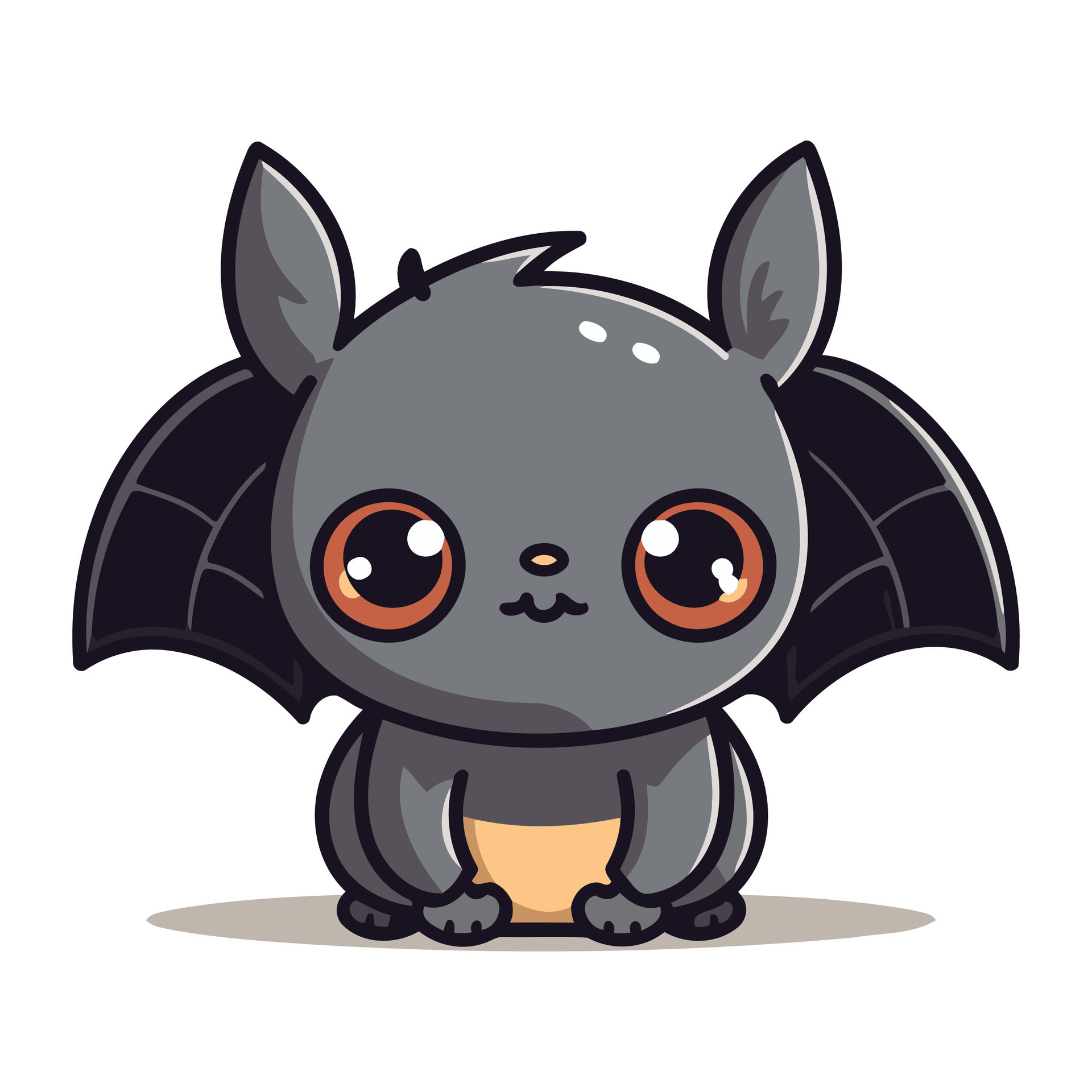 Cute Bat Cartoon Character Mascot Design Vector Illustration. 33507883