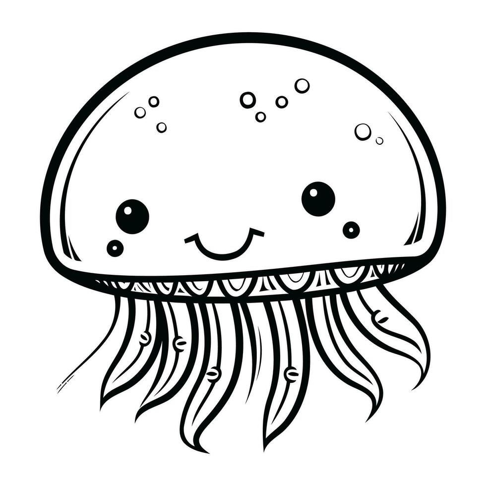 Medusa. mano dibujado vector ilustración de un linda Medusa.