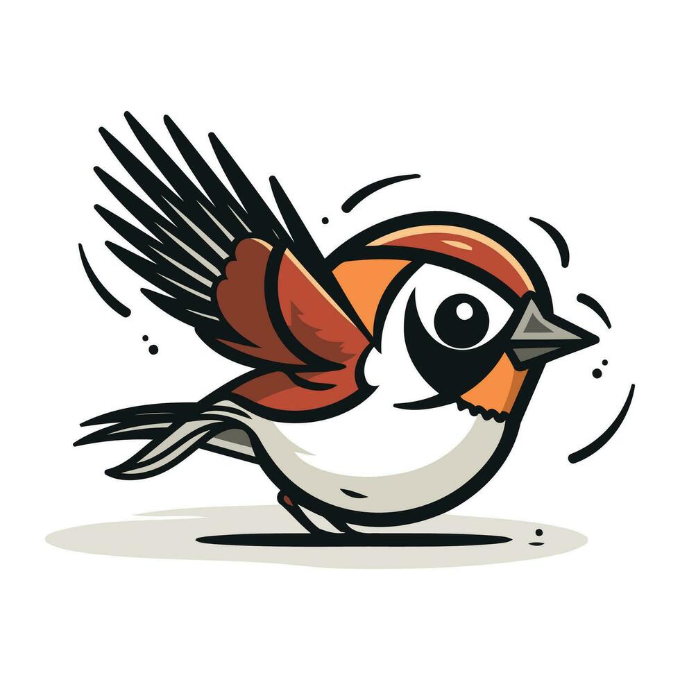 Bullfinch vector illustration. Isolated on a white background.