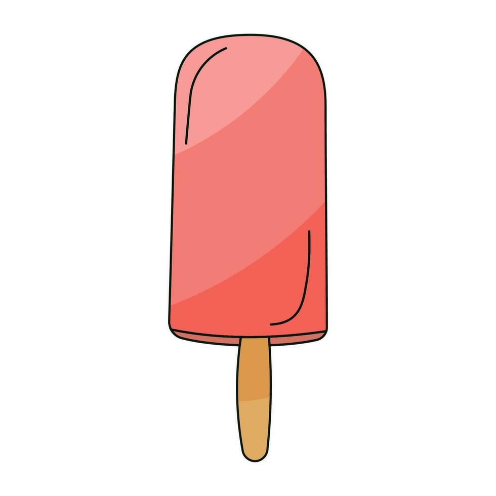 hielo crema verano caliente dulce comida niños vector