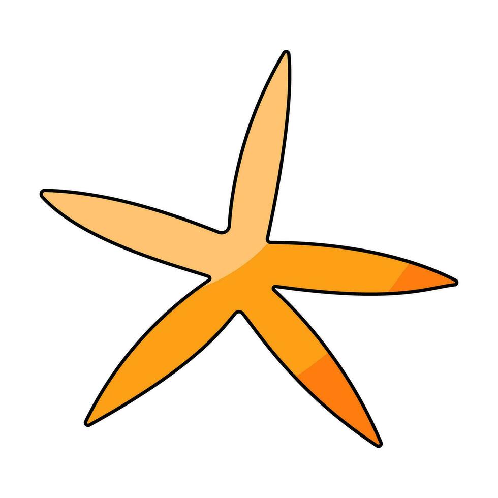 starfish ocean seafood colored sea icon element vector