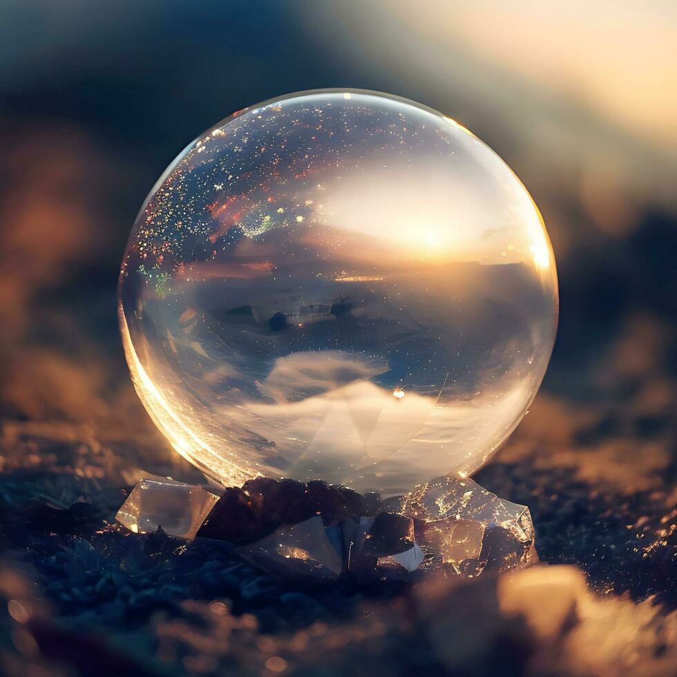 crystal ball free image, ai generated photo