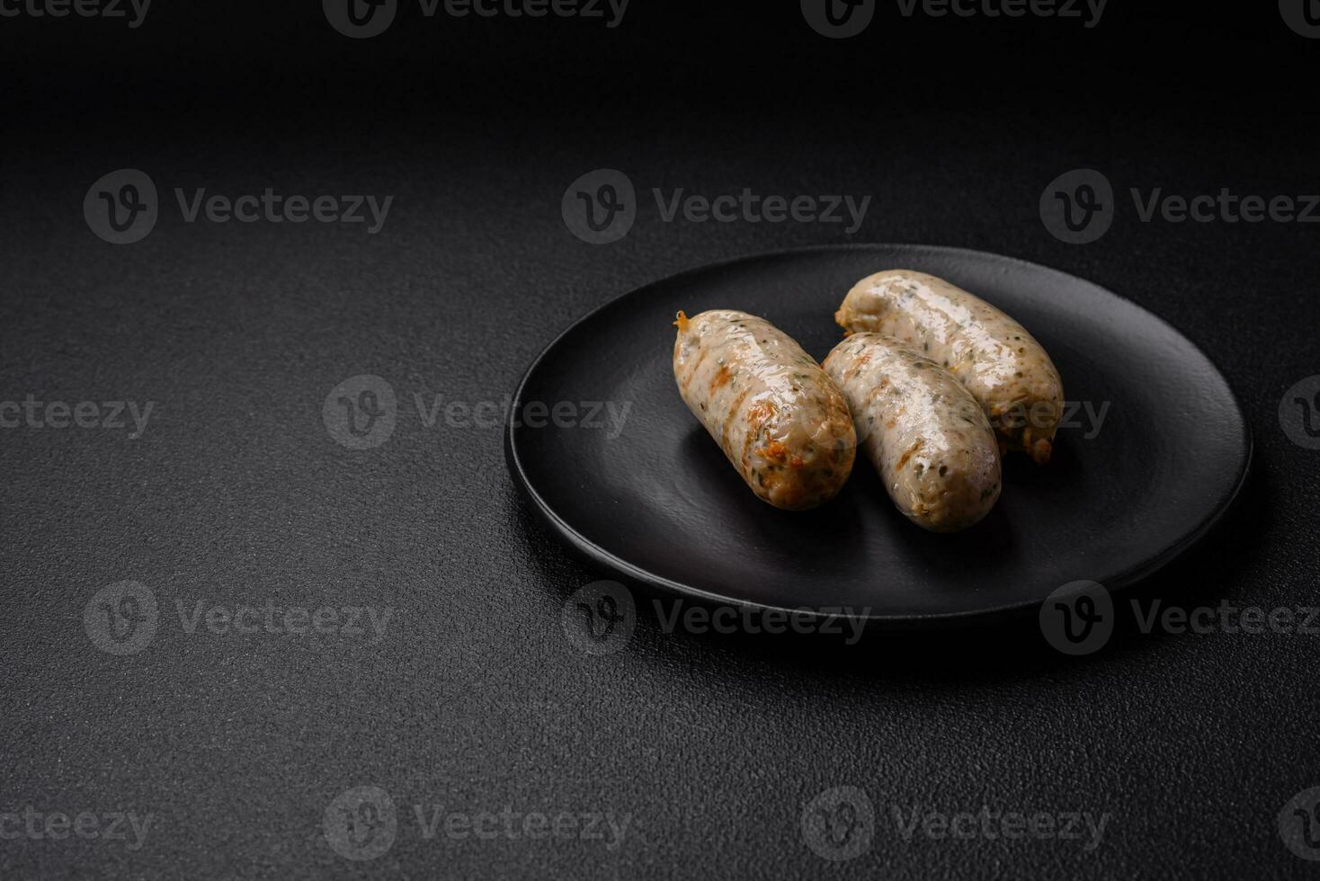 salchichas vegetal proteína seitán sin carne soja trigo clásico gusto vegetariano o vegano bocadillo foto