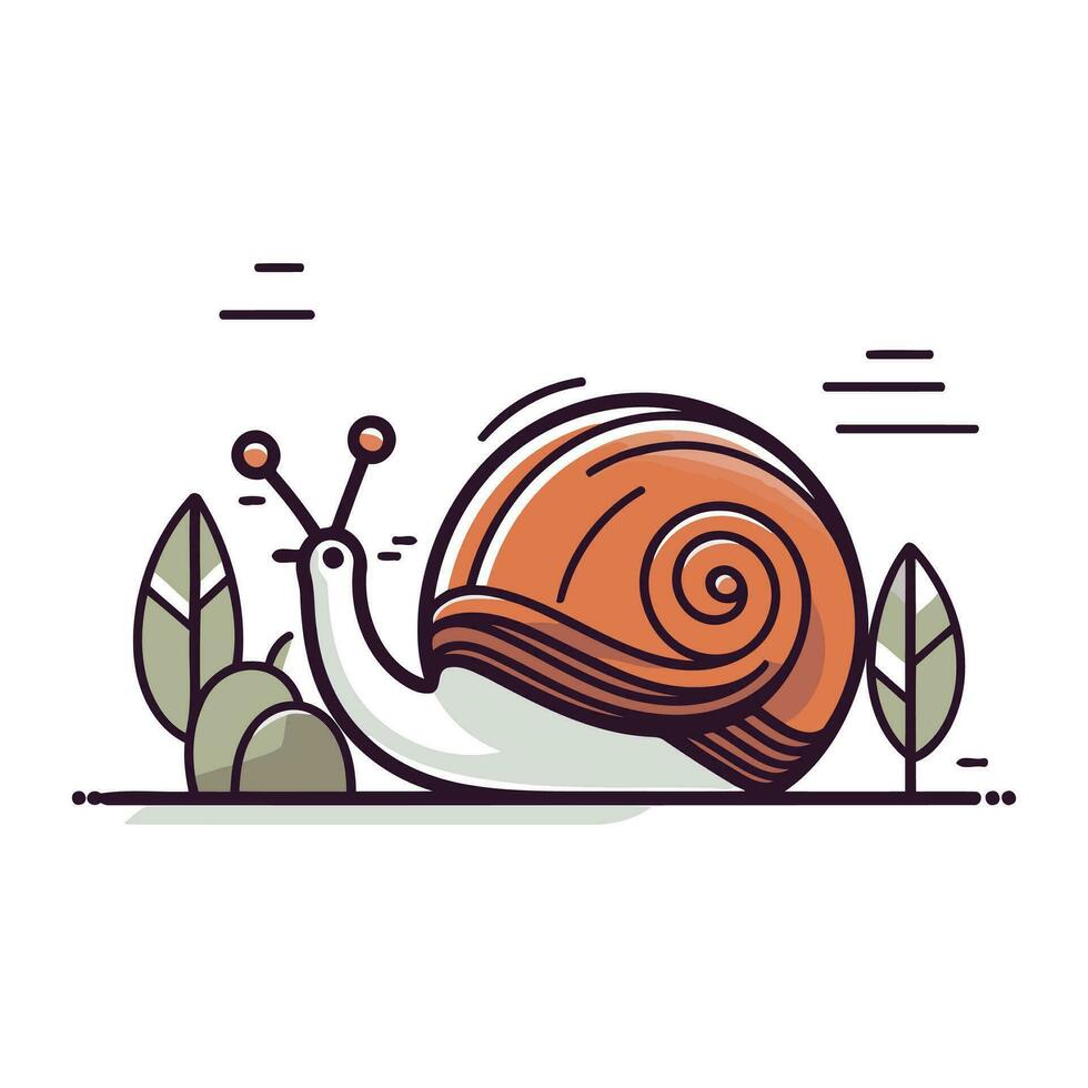 caracol icono. plano ilustración de caracol vector icono para web diseño