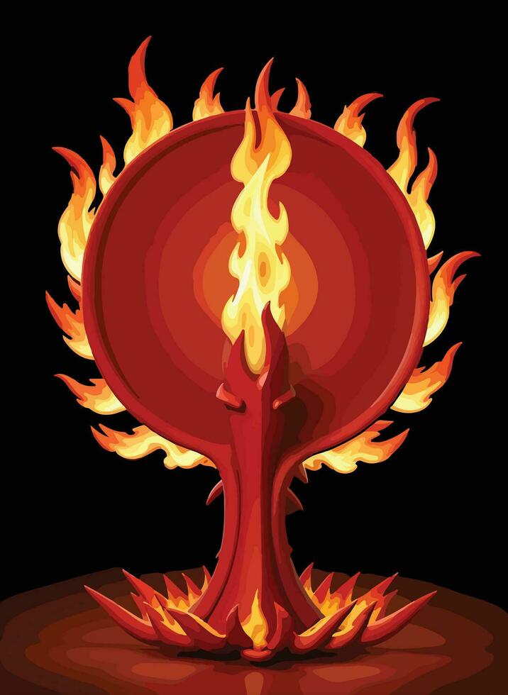 abstract background of realistic red hot sparks Fire flames burning vector