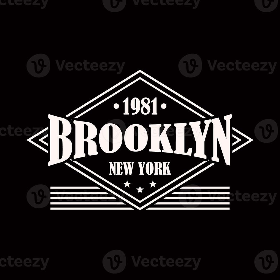 brooklyn, nuevo York tipografía camiseta diseño, estilo universitario brooklyn ropa impresión. ilustración en vector formato, Estados Unidos tipografía t camisa diseño. foto