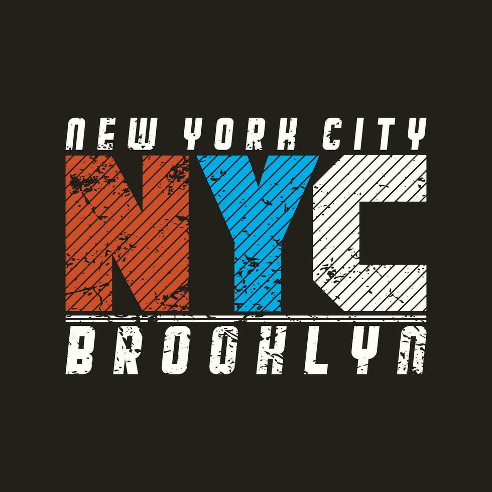 Brooklyn, New York typography t-shirt design, College-style Brooklyn clothing print. Illustration in vector format, USA typography t shirt design.