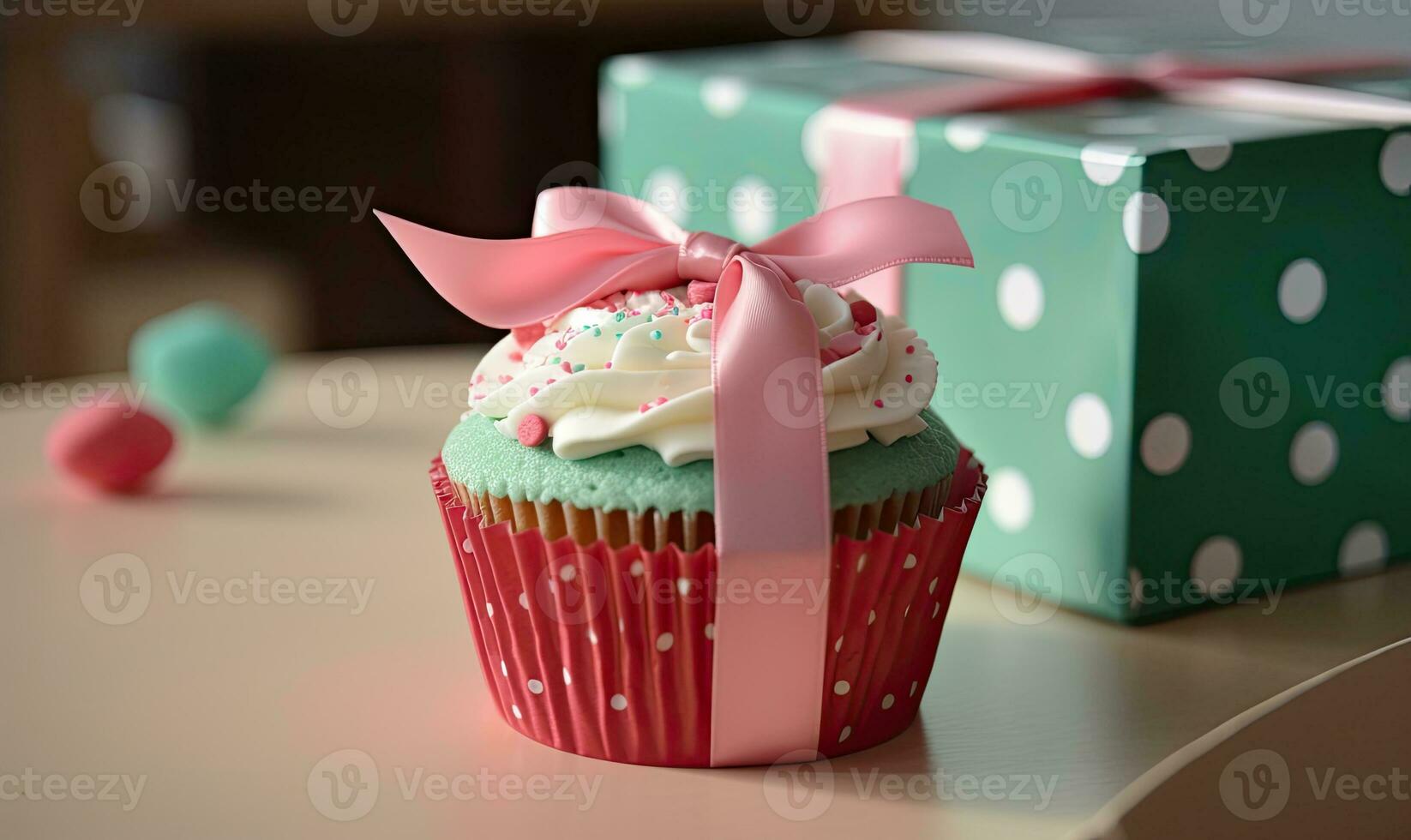 Cupcake decorating kit is a fun birthday present for kids Creating using generative AI tools photo