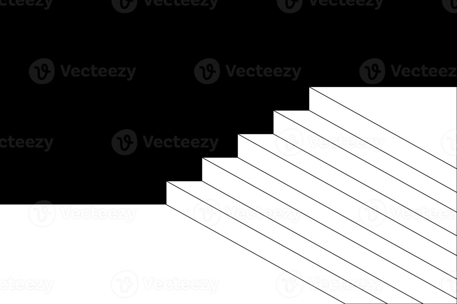 staircase silhouette isolated black and white abstract background no people. graphic illustration abstract, advance, progress, business, success concept. photo