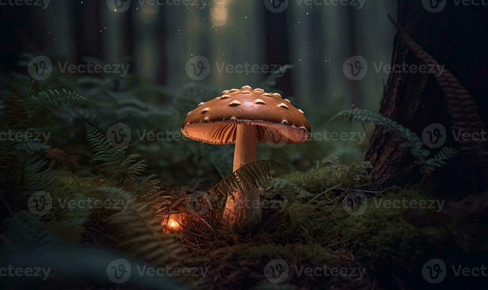 The magic of the forest is embodied in mushrooms Creating using generative AI tools photo