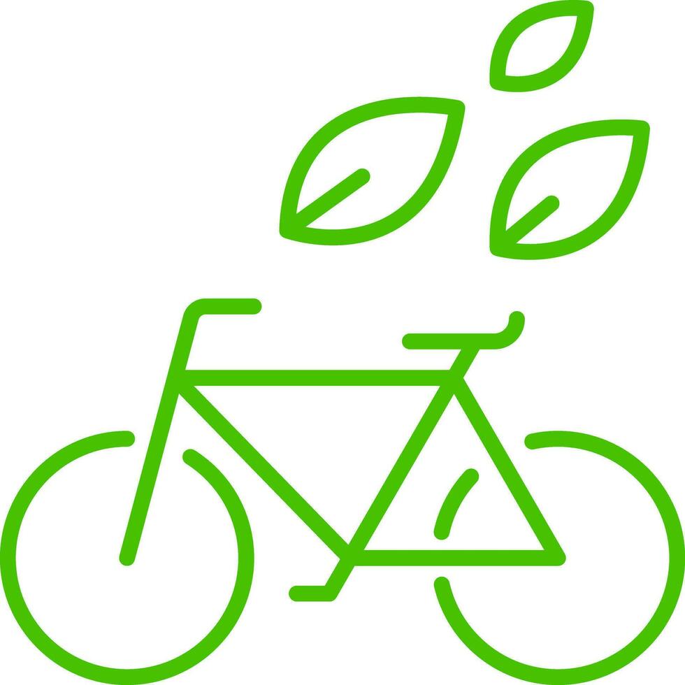 eco bicycle line icon illustration vector