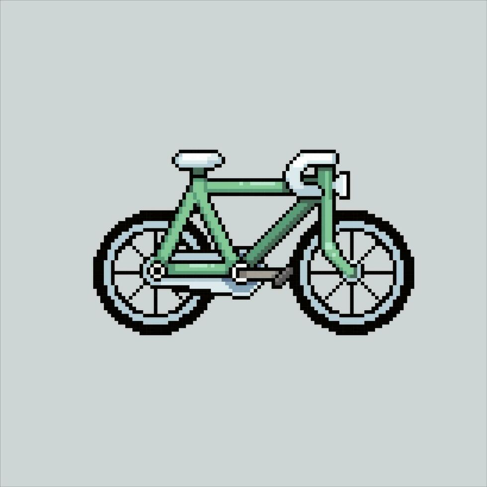 Pixel art illustration Bicycle. Pixelated Bicycle. Bicycle pixelated for the pixel art game and icon for website and video game. old school retro. vector