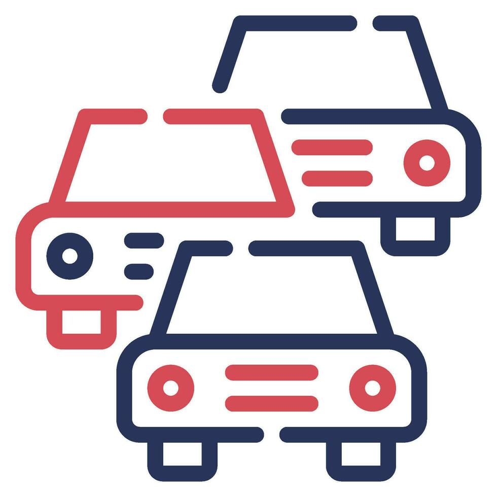 Heavy Traffic Icon Illustration, for UIUX, Infographic, etc vector