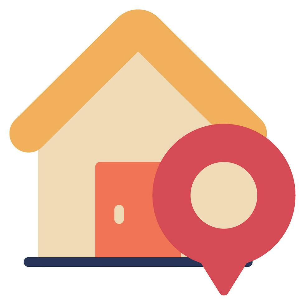 Address Icon Illustration, for UIUX, Infographic, etc vector