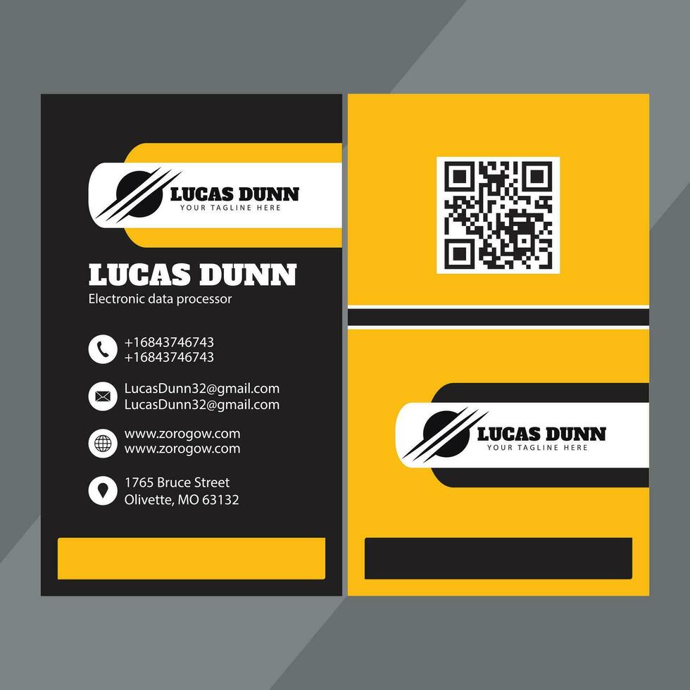 Horizontal business card design template vector
