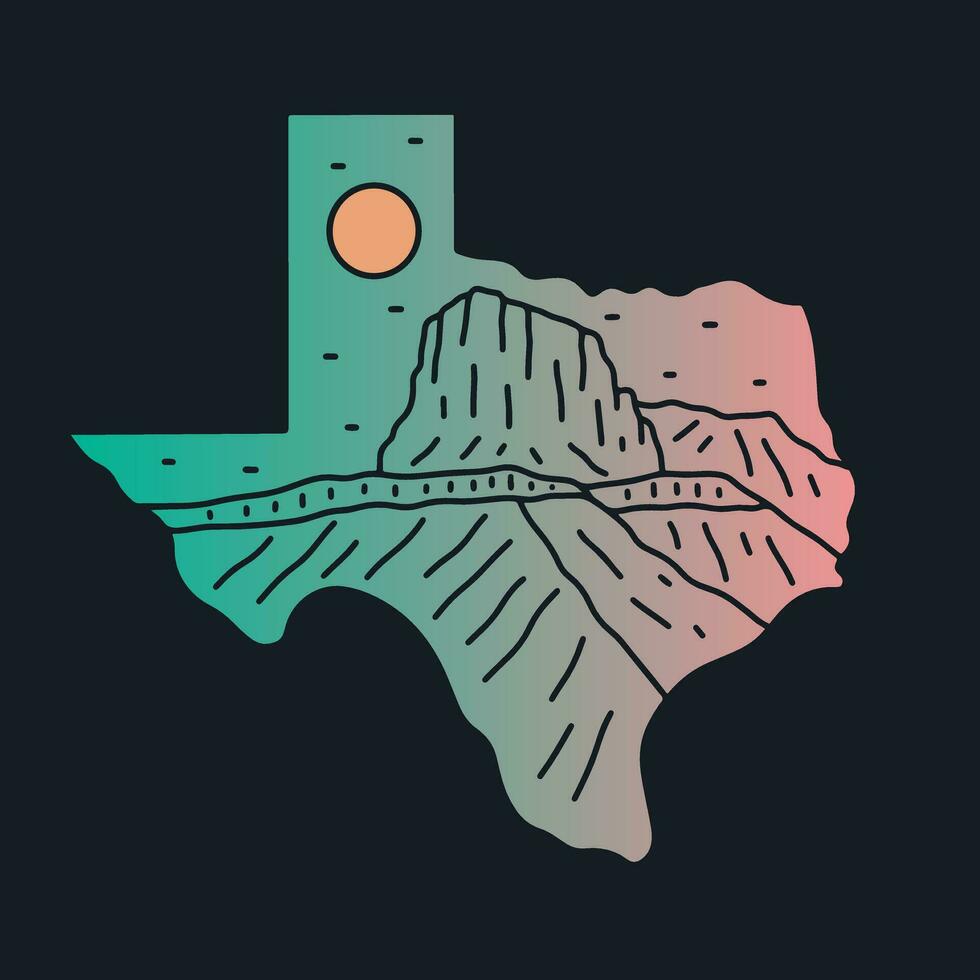 Guadalupe Mountains National Park in Texas vector