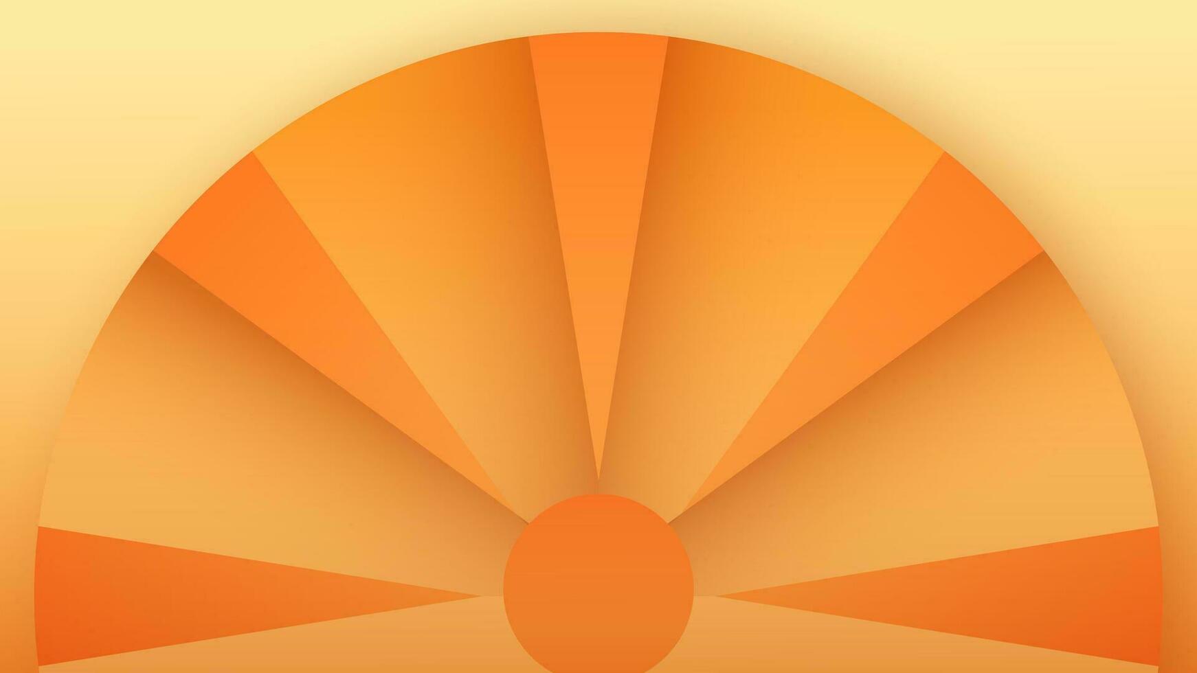 3D background design geometric dark light orange gradient round sharp slice circle modern abstract vector