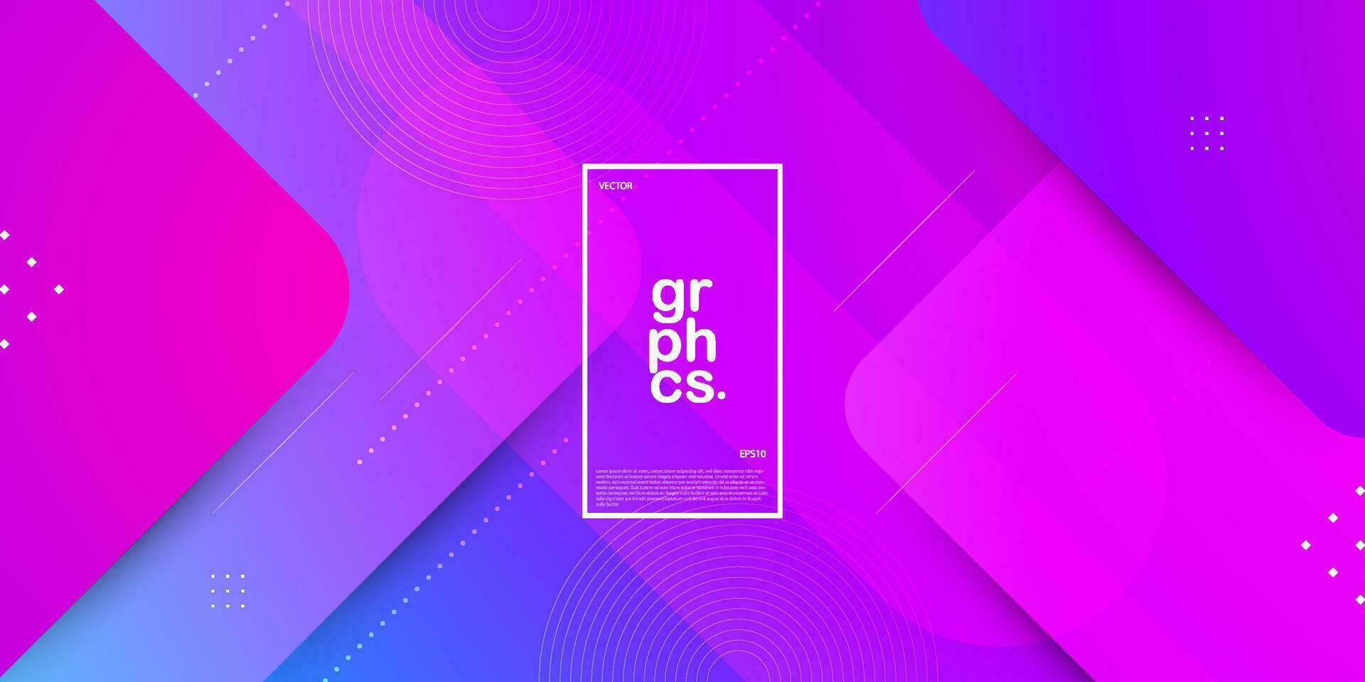 Abstract modern colorful purple gradient square overlap background. 3d look with shadow, stripe and line pattern. Eps10 vector