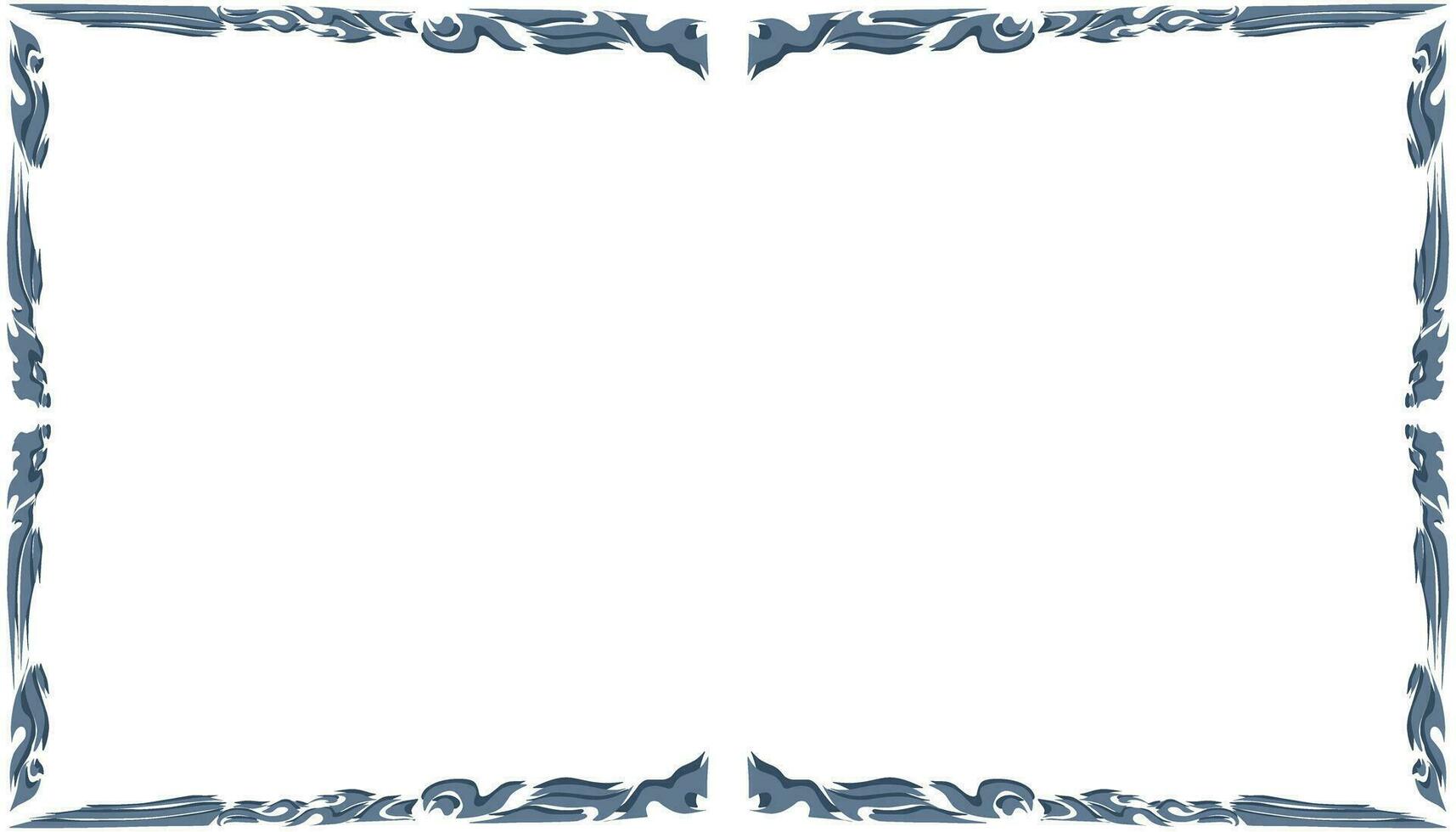 Abstract background with elemental blue border or frame. Perfect for card backgrounds, book covers, posters, banners vector