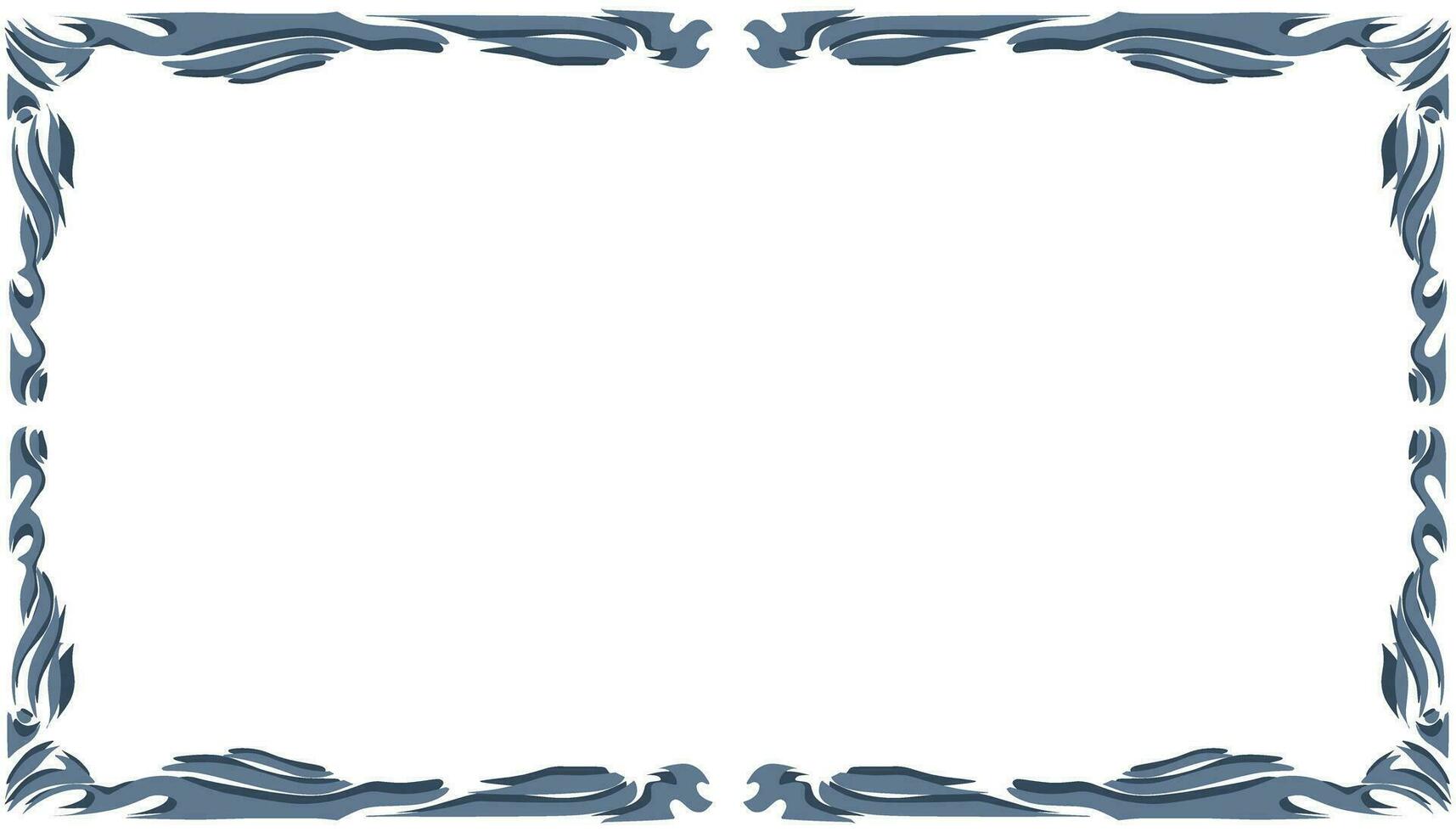Abstract background with elemental blue border or frame. Perfect for card backgrounds, book covers, posters, banners vector