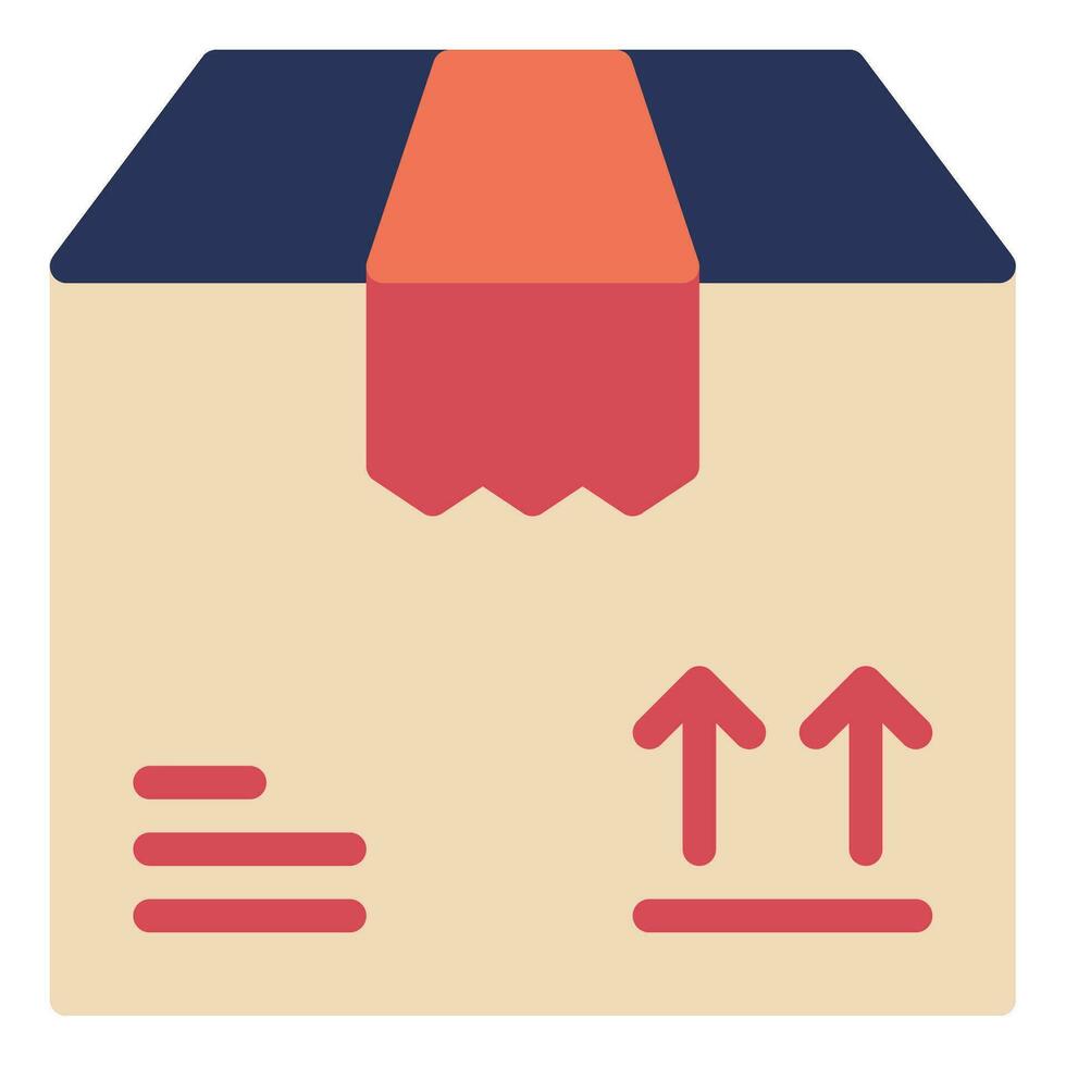 caja de cartón icono ilustración, para uiux, infografía, etc vector