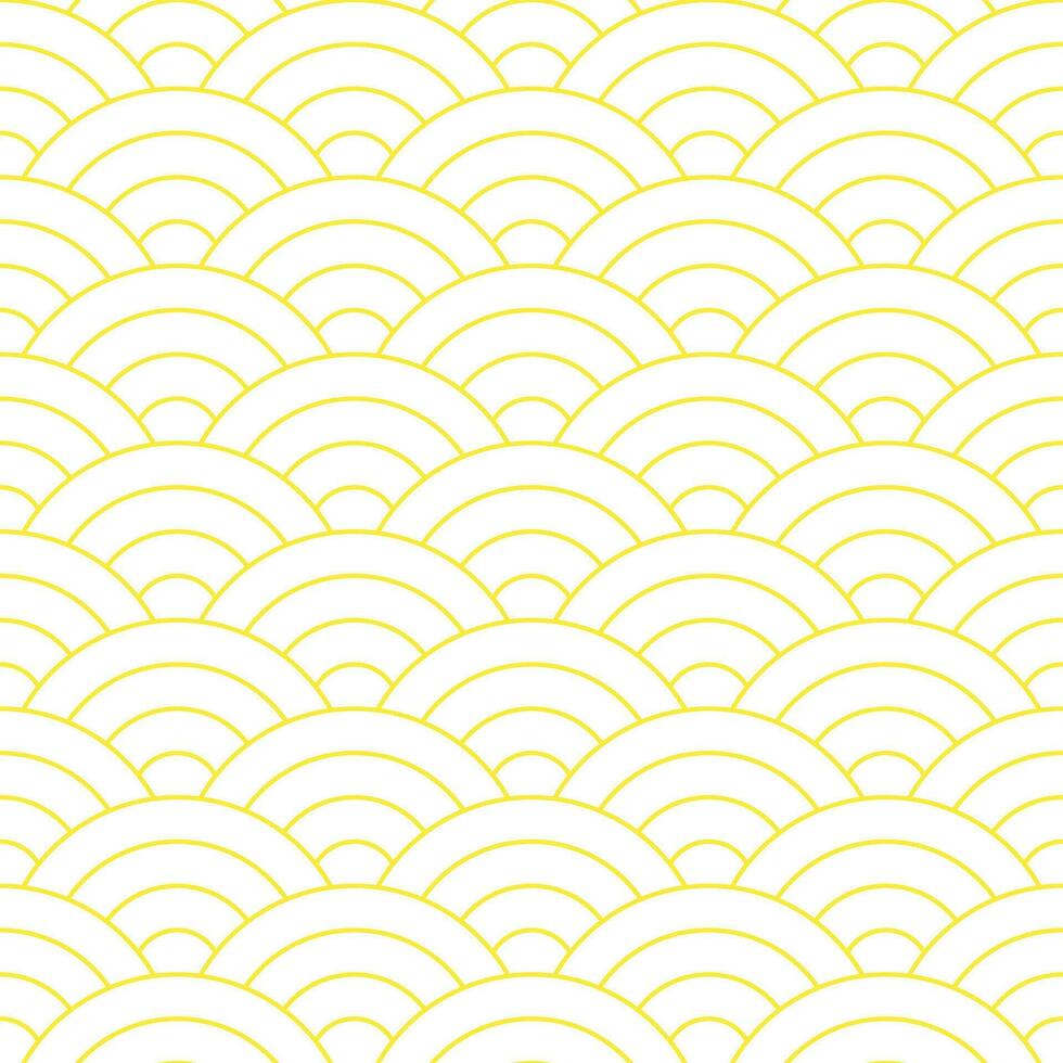 Yellow Japanese wave pattern background. Japanese seamless pattern vector. Waves background illustration. for clothing, wrapping paper, backdrop, background, gift card. vector