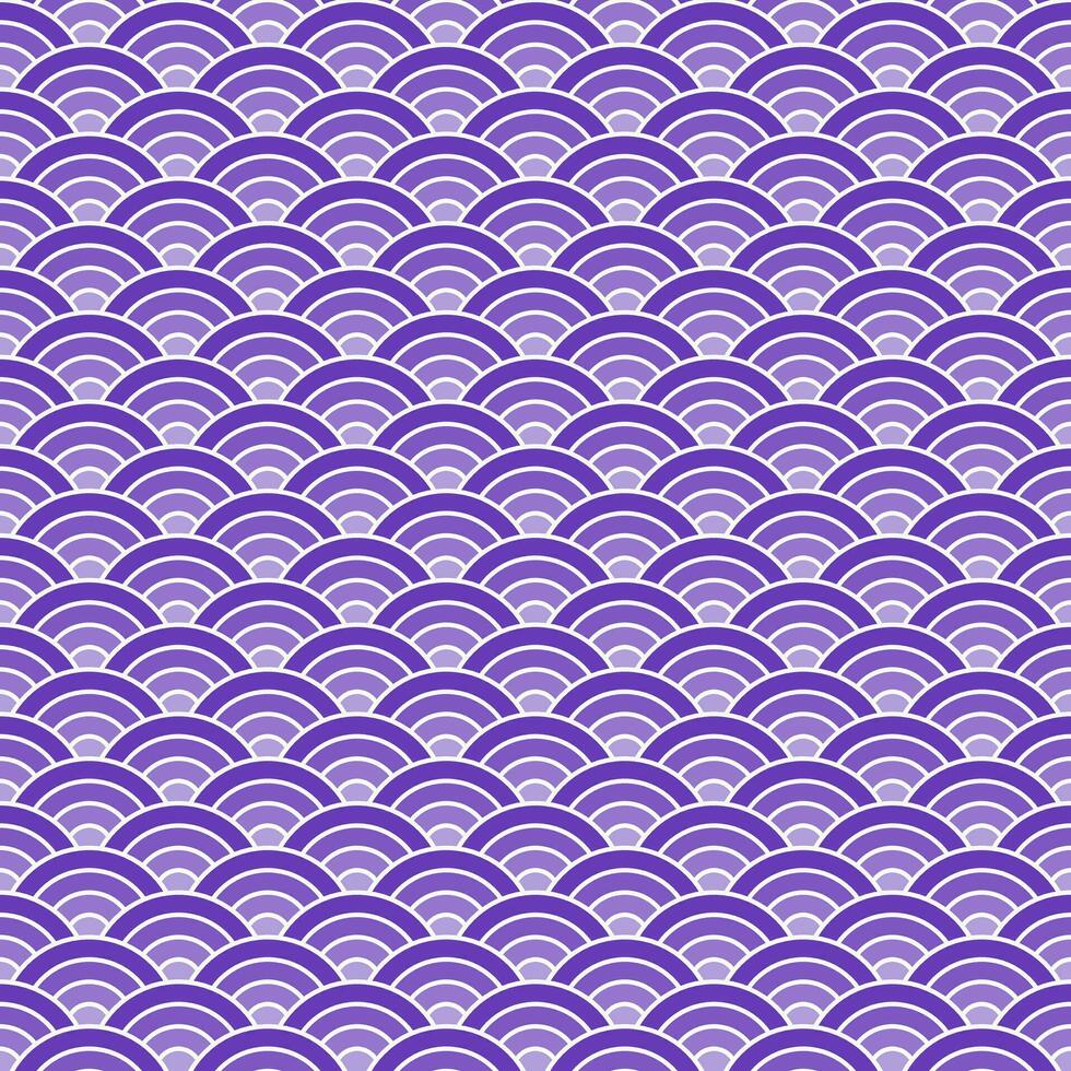 Purple shade of Japanese wave pattern background. Japanese seamless pattern vector. Waves background illustration. for clothing, wrapping paper, backdrop, background, gift card. vector