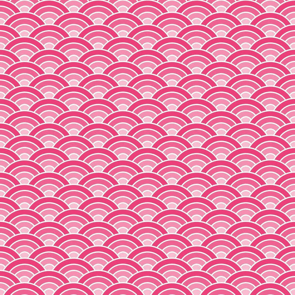 Pink shade of Japanese wave pattern background. Japanese seamless pattern vector. Waves background illustration. for clothing, wrapping paper, backdrop, background, gift card. vector